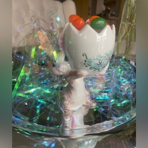 VINTAGE CANDY DISH EGG Easter BUNNY! Selling for over $35.00 on EBay!
